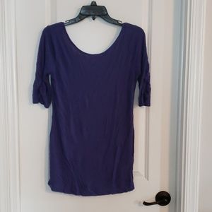 Scoop Back Maternity Tee - Purple S